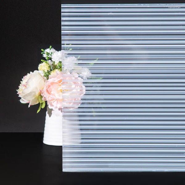 Pencere Çıkartmaları 3D Stripe Film Vitray Dekoratif UV Sticker Kendi Kendinden Yapışkan Çıkartma