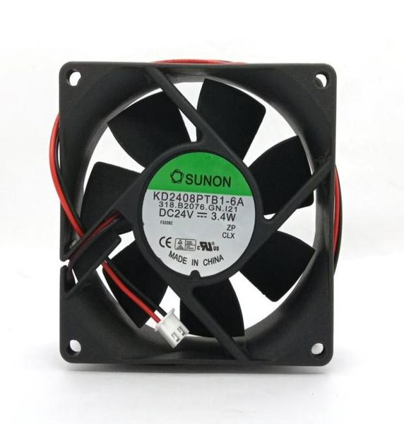 Original Sunon KD2408PTB16A DC24V 34W 80x80x25mm 8 cm 2 Zeilen Wechselrichterkühlung Fan8226941