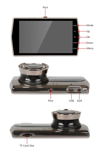 Dash cam 4k per auto DVR 1080p Full HD Dashcam Visualizzatore posteriore Visualizzatore Black Box Box CASCHI