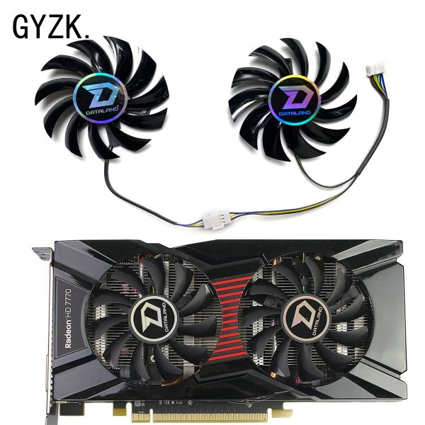 Pads Neu für Dataland Radeon HD7750 7770 7870 R9 370c R7 360 260x RX550 560D Graphics Card Ersatzlüfter