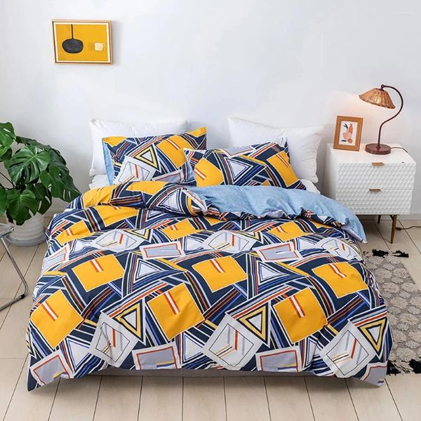 Set di biancheria da letto piante da fiori geometriche set bambini eu cover singolo coperchio per bambini piumone per bambini per adulti