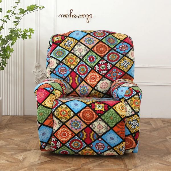 Bohemian Liegen Sofa Cover Stretch Stretch Spandex Lazy Boy Sessel Slipper aufgeteilte einzelne Couchabdeckungen für Wohnzimmer Wohnkultur