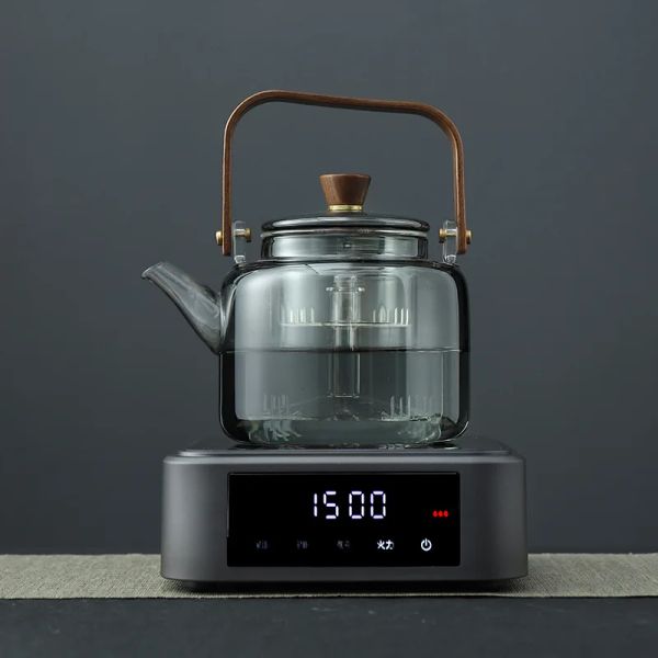 Чайники 1500 Вт Электрическая керамическая плита Smart Heater Плиная плита чайная плита Электрическая горячая тарелка отогреть печь Мини -производитель чай