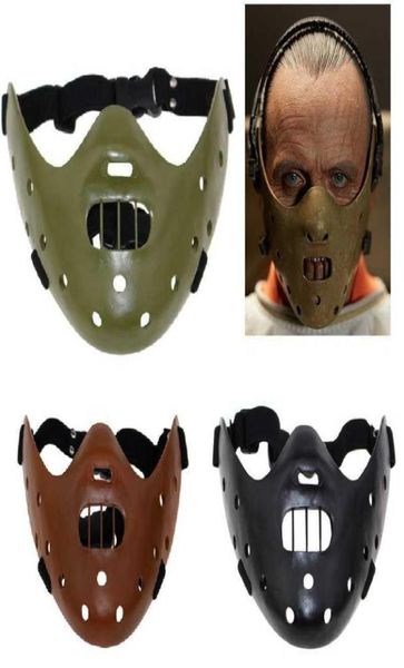 Hannibal Masks Horror Hannibal Scary Resin Lecter O silêncio dos cordeiros máscaras de co -referência da máscara de Halloween 3 cores Q08064624810