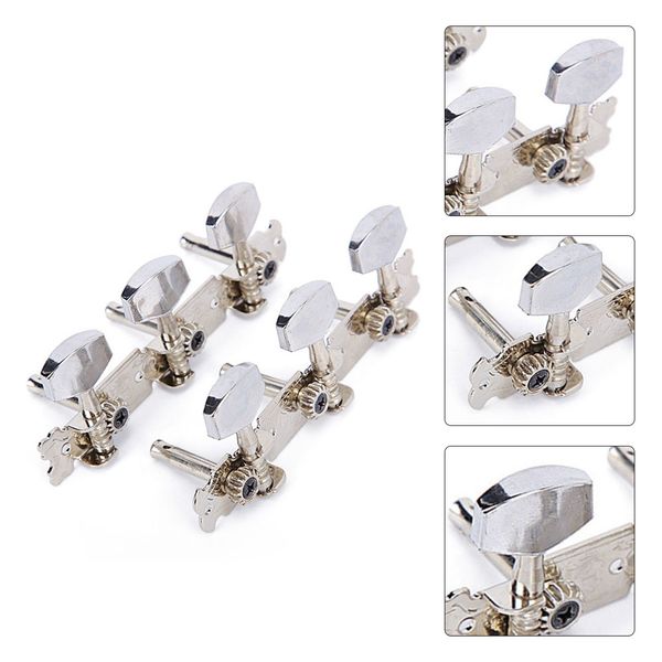 6pcs Gitarrenstimmen PEGS Tuner Machine Head Chrom -Schicht/ABS für Gitarreninstrumente Ersatzzubehör