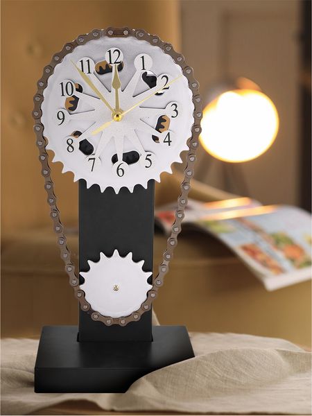 Gears Clock Vintage Change Clock 3D Перемешающийся на стол