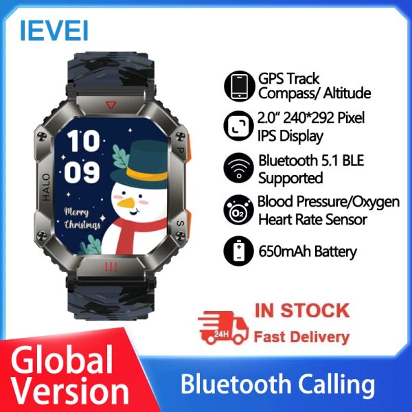 Orologio militare per outdoor uomini smart orologio per Android iOS smartwatch 2023 bussola altitudine gps blay aiop voice 100+modalità sportive 650 mAh