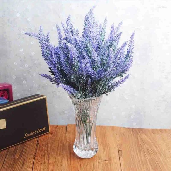 Dekorative Blumen Romantische Provence Lavendel Blume Seide Künstliche Pflanzen Gefälschte Künstliche Flores Hochzeitshausgarten Tisch Dekoration