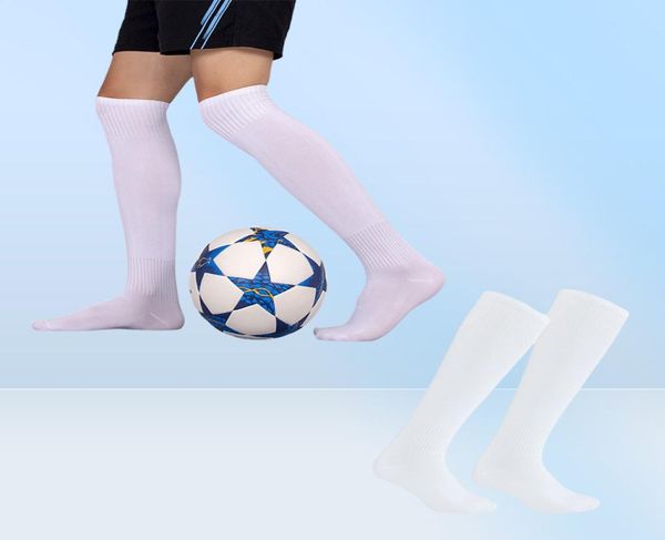 2 Paare Man Soccer Socken über Knie Langlauf -Sportsocken Schwarz weiß blau Farbe atmungsaktiv dünn laufende Sportsocken 2010276192358