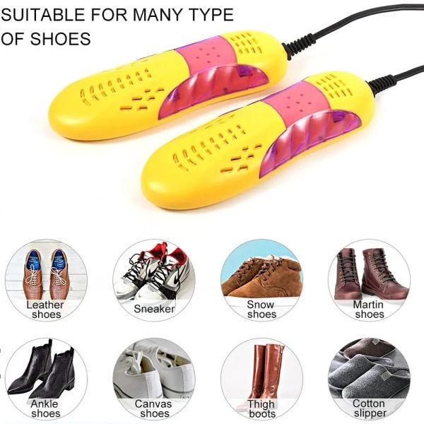 UE/US Plug Race Shape do carro Voilet Light Shoe Sceler Péter Protetor de bota Odor desodorante desumidificar sapatos de dispositivo aquecedor seco