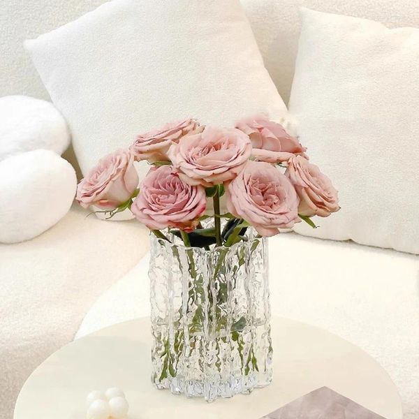 Vasen Glas Vase Crystal Heavy Duty große Blume für Esstisch Küchenbüro Home Regal Hochzeit Wohnzimmer Mittelstücke