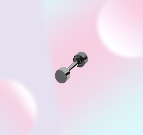 Schwarzer Tonhantel Ohrring gefälschter Ohr Expander 100pcslot Ohrringkörper Piercing Schmuck Runde 7149997