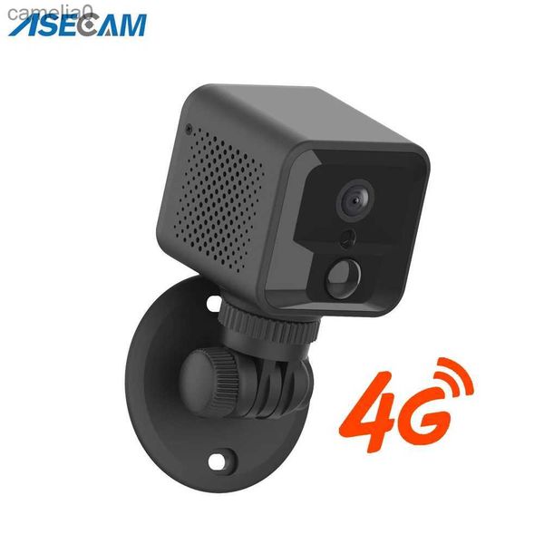 Câmeras IP 4G SIM CARD Mini Câmera de Segurança 1080p Wi -Fi Battery Bidirecional Audio cctv Câmera Mini Baby Monitor WirelessC240412