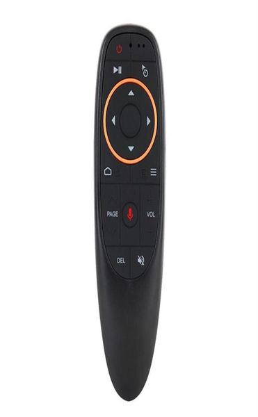 G10G10S Voice Controle remoto Air Mouse com USB 24GHz sem fio 6 Eixo Giroscópio Microfone IR Controles remotos para Android TV Box5317483