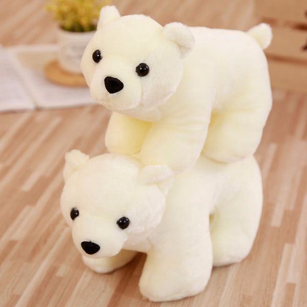 Pluxh Baby Toy Polar urso de pelúcia de boneca engraçada de boneca de boneca para crianças Amigos Toys de presente aniversário de Natal