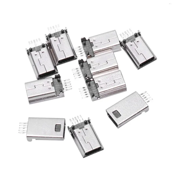 Schalen 10 Stück Mini USB Typ B Männlich 180 Grad 5 Pin SMD zum Löten von Steckern