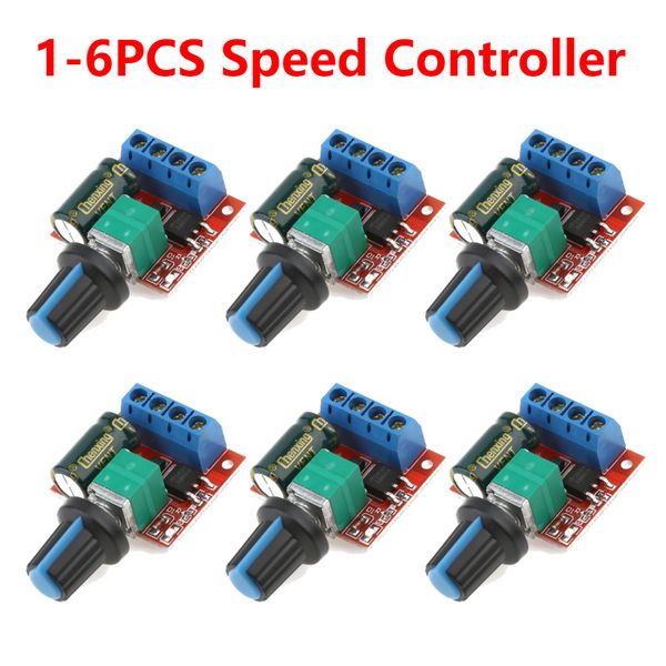 1-6pcs 5A 90W PWM 12V DC Motor Drehzahlreglermodul DC-DC 4,5 V-35V niedriger Spannungsmotor Speed Controller Einstellbares Antriebsmodul