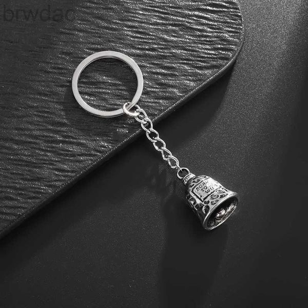 Principais anéis Retro Rota 66 Bell Keychain para homens ciclismo punk rock exorcismo amulet Keychain Lucky 240412