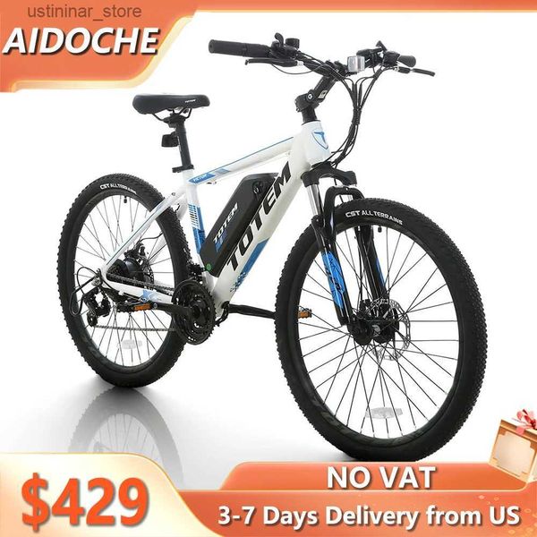 Bicicletas Ride-Ons Victor Electric Bike 350W 36V 10.4ah Removível Bateria Mountain Ebike com Shimano 21 velocidades de bicicleta elétrica para adultos L47