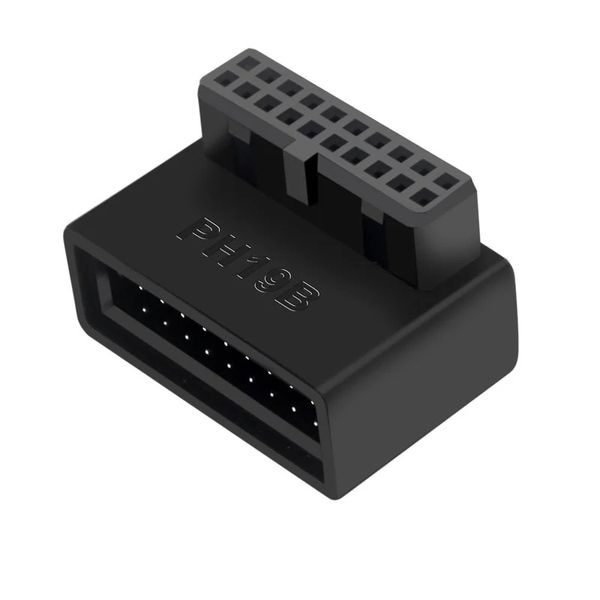 USB 3.0 20pin Erkek - Kadın Uzatma Adaptörü Anakart anakartı için 90 derece açılı