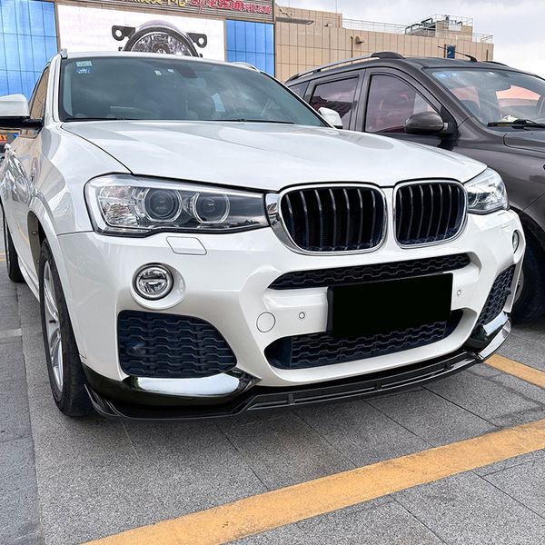 Für BMW X3 F25 X4 F26 LCI M Sport 2014-2017 Vordere Stoßfänger Lip Body Kit Spoiler Splitter Diffusor Guard Protector Gloss Black Abs