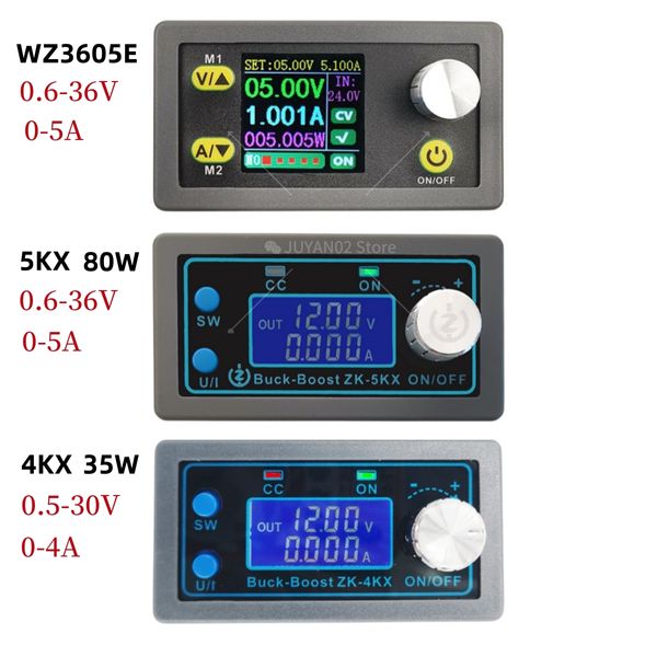 WZ3605E DC DC BUCK BOOST CONVERTOR CC CV 36V 5A Módulo de potência Ajuste Ajuste Ajuste Ajuste Regulamentada Voltímetro