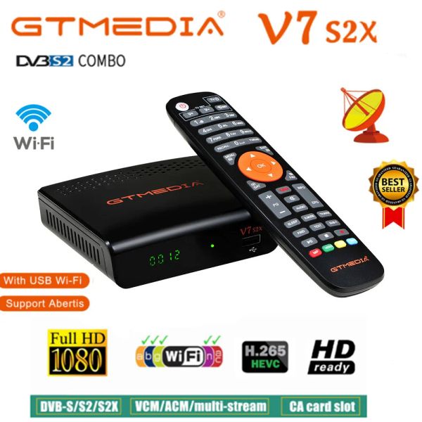 Finder Новое прибытие Gtmedia V7S2X HD 1080p Поддержка DVBS/S2/S2X AVS+ VCM/ACM/Multistream/T2MI Поддержка BISS Auto Roll Обновление от V7S