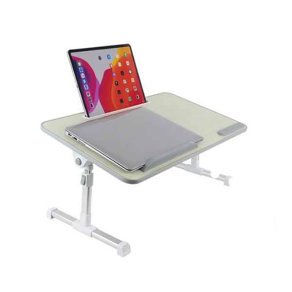 Lapdesksk di alta qualità per computer portabicchistallo pieghevole Lapdesk regolabile tavolo per laptop con tazza per il divano del divano del letto
