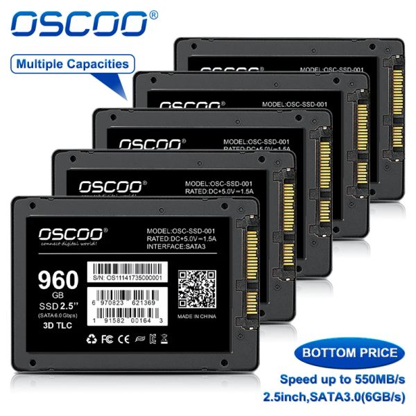 Antriebs Oscoo SSD 2 5 SATA 1 TB Großhandelspreis 2pcs/4pcs/1pcs Festplatte 120 GB/240 GB Solid -Status -Laufwerk für interne Desktop -Laptop