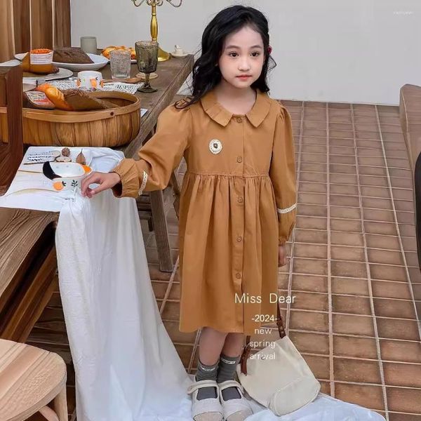 Girl Dresses Wholesale of Girls 'Dress 2024 Spring Corean Edition Western Style Etichetta