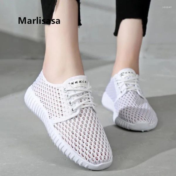 Случайные туфли Marlisasa Chaussures Plates Femmes Женщины мода белый дышащий против подростка против розового черного F5231