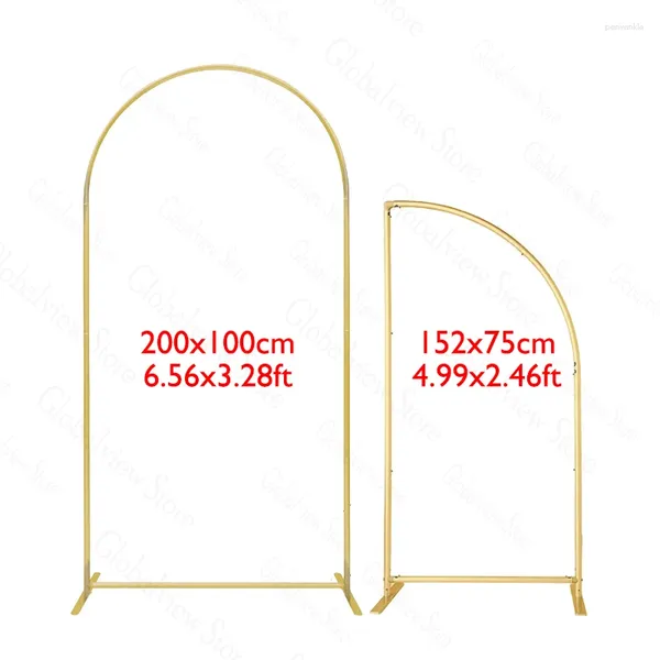 Decoração de festa 2pcs arco pano de fundo quadro para aniversário de casamento 5,36 pés 4,99 pés meio Duo Flor Display Framework