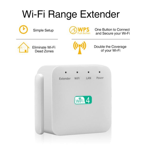 300 Mbit / s WiFi Expander Router Repeater 24GHz Range Extender Wireless Repeaters Amplifier Signal Booster 3 Antennen Lange Bereiche7804211