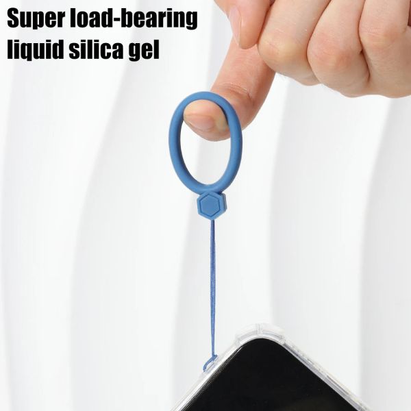 1/5pcs Silicone Mobile Phone Ring Hanging Cinghie Anti Lost Cinking per iPhone Xiaomi Samsung AirPods Holder Case Casey 10cm