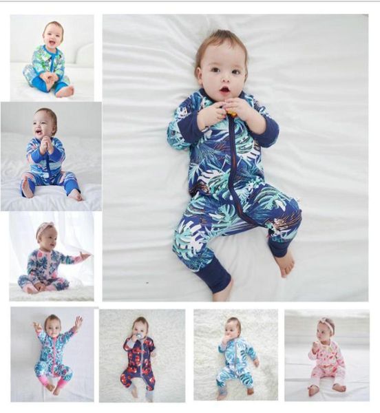 Ragazze per bambini Sleep abbigliamento Autunno a maniche lunghe in bambù con cerniera per neonati con cerniera per neonati 7411142