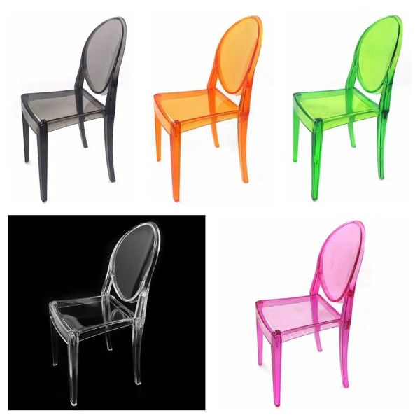 1/6 Scala Dollhouse Presidente per il tempo libero multicolore in plastica in plastica Mini Popsuli Accessori per bambole Mini Backorst Chair