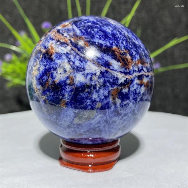 Figurine decorative naturale sfera sodalite sfera in quarzo sfera di cristallo massaggio meditazione reiki guarigione in pietra decorazione casa squisita