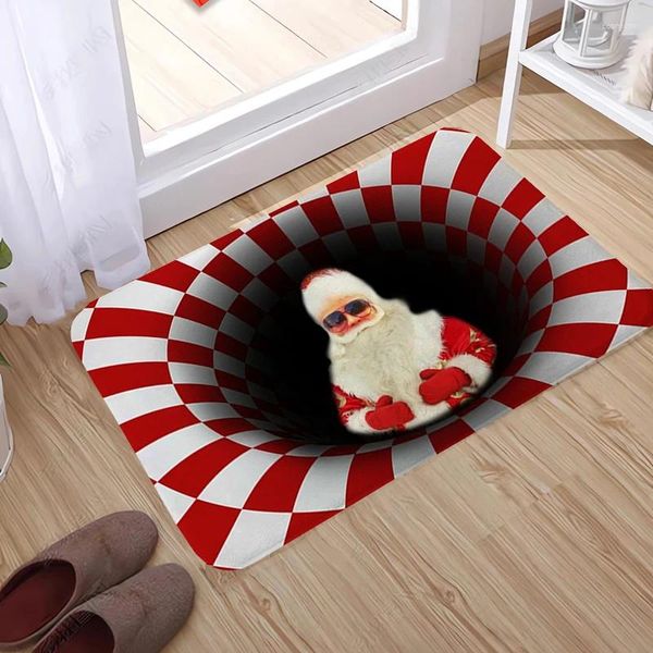 Teppiche kreativer 3D Schwarzes Loch visuelle gedruckte Weihnachtsfußmatte Kinder Teppich Schlafzimmer Dekoration Teppiche Wohnzimmer Dekor Anime Teppich