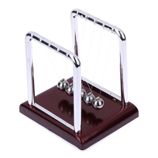 Новый дизайн Ранний развлечение образовательное рабочее стол подарки Newtons Cradle Steel Balance Physics Science Makulum233m