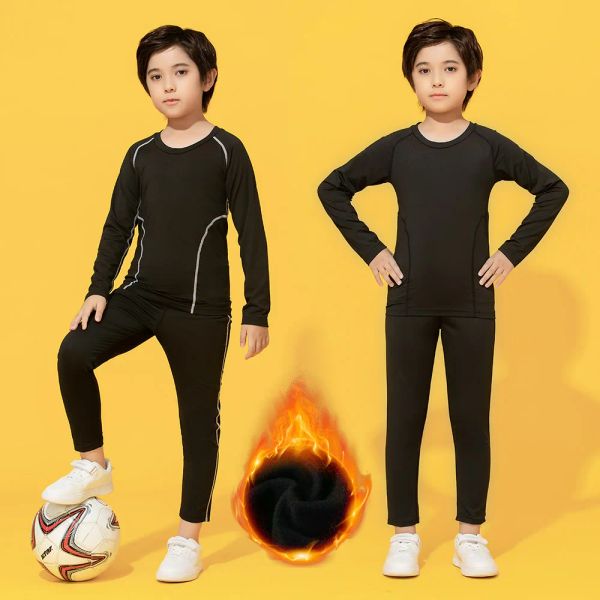 Accessori Polyester Children's Sports Sust Sust Compression Termal In biancheria bianche