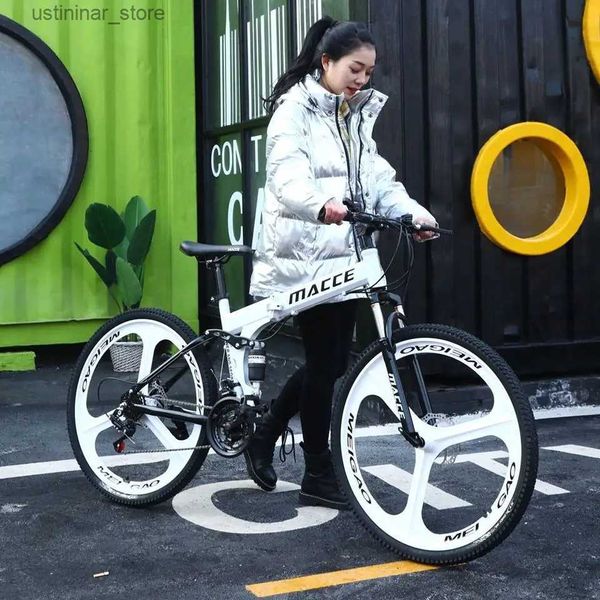 Велосипедные езды на новом 2023 году Macce Folding Bicycle 24-дюймовый 26 дюймов 24/27-скоростные дисковые тормозные тормозные велосипед