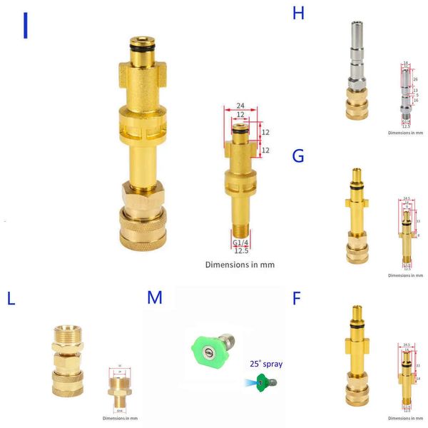 Neuer Druckreiniger Schnellanschluss zum Sprühpistole Zauberstab Lance Bajonett -Adapter 1/4 