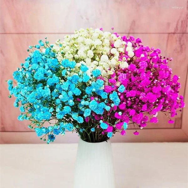 Dekorative Blumen Großhandel getrocknete Blumenstrauß Wohnzimmer Dekoration natürliche echte frische Licht Luxus Home Gypsophila Blumenrs