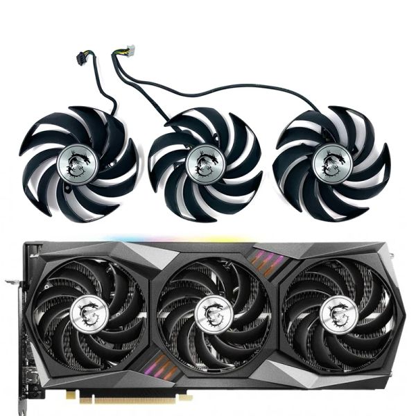 Pads Original PLD09210B12HH RTX 3060 3060 Ti Gaming X Trio Fan für MSI RTX 3060 3060 Ti Gaming X Trio Graphics Card Cooling Lüfter