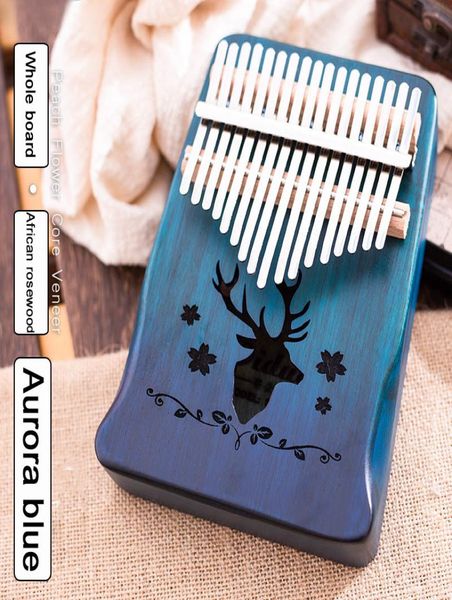 17 Keys Kalimba Sanza Mbira Daumen Klavier Afrikanische Rosenholz Ganzbrett Finger Klavier Cega Keyboard Marimba Holz Musical Instrument2981405