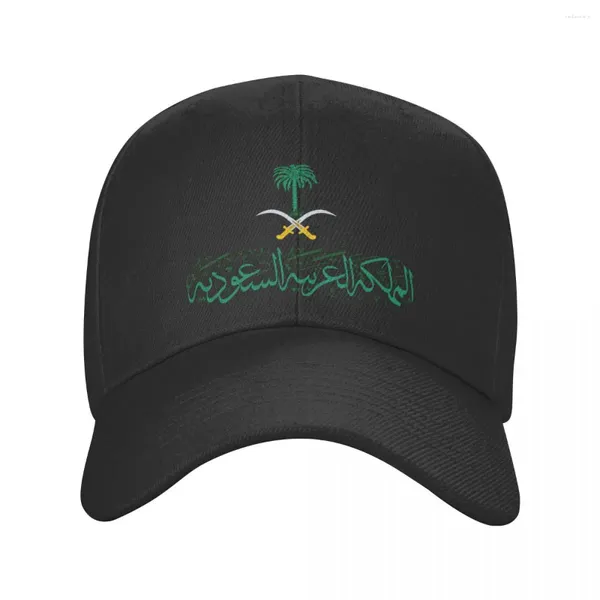 Caps de bola personalizada Arábia Saudita Emblema Calligrafia Árabe Cap Hip Hop Mulheres Meninas Ajustável Papai Chapéu Autumn Snapback