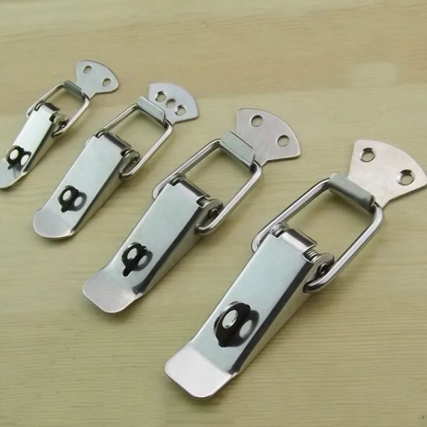 4pcs Spring carregada trava para gabinete caixa de gabinete carregada alteração hasp hardware de móveis de trava de caixa de madeira hardware