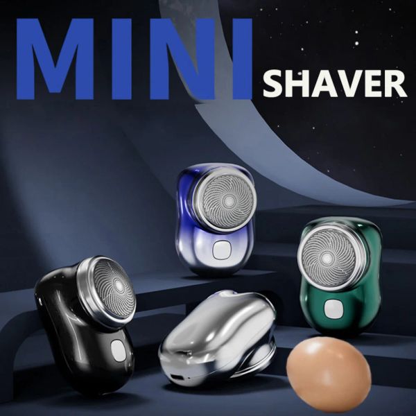 Shavers mini rasonatura elettrica 6 pale rasoi portatile USB USB Ridimensionamento di barba a secco a secco bagnato rasoio elettrico per uomini