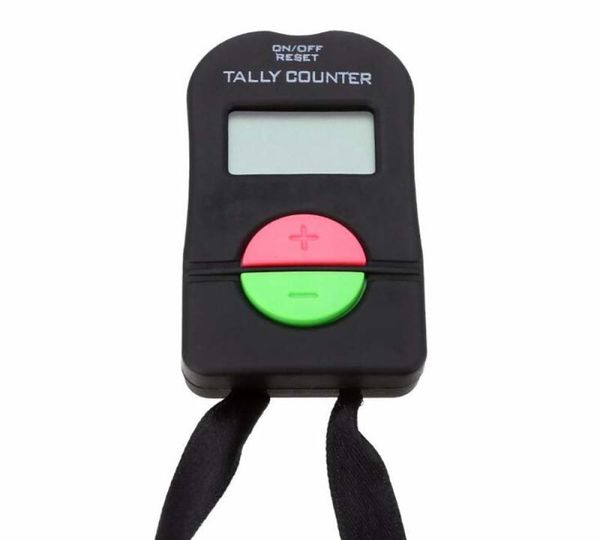 200 pezzi Digital Hand Tally Golf Counter Manuale Electronic Clicker Gym Security Funzionatore Up Down Neck Strap8246987