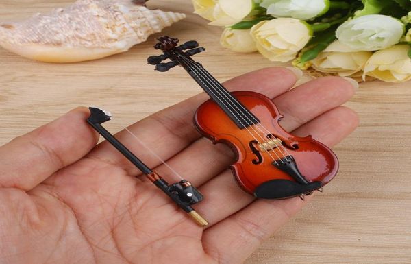 Versão atualizada por meio de violino de alta qualidade com suporte para instrumentos musicais de madeira miniature ornamentos decorativos MO8033001